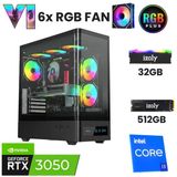İzoly Loki İ3 12100F 32Gb Ddr4 Ram 512Gb Nvme M.2 Ssd Rtx3050 6Gb Oyuncu Oem Seti