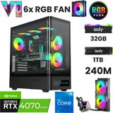 İzoly NextGen D i5-13400F 32GB 1TB M.2 NVMe RTX 4070 Super 12GB 240mm Sıvı Soğutma Oyuncu Oem Seti