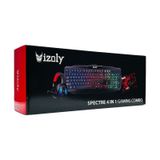 İzoly Spectre 4 in 1 Kulaklık + Mousepad + Klavye + Mouse Seti siyah