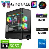 İzoly X5 İ5 12400F 32Gb Ddr4 Ram 512Gb Nvme M.2 Ssd Rtx3050 6Gb Oyuncu Oem Seti