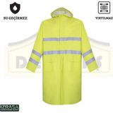 Izrasa 35 MM PVC Kumaş Astarlı Reflektörlü Yağmurluk Sarı - 2XL