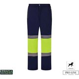 Izrasa ™ Softshell Reflektörlü Lacivert Pantolon Dizler Oxford - Sarı