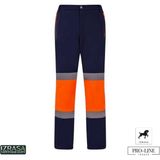 Izrasa ™ Softshell Reflektörlü Lacivert Pantolon Dizler Oxford - Turuncu