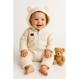 İZYALİF BABY Kız Erkek Bebek Kışlık Astronot Tulum Kapüşonlu Welsoft içi, Kadife dişi 1 Beden Büyük Alınız