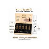 Izzo Saç Bakım Serumu 5 x 50 ml + Saç Bakım Şampuanı 300 ml + Dermaroller Tarak | Hair Boost Biotin Kafein Procapil
