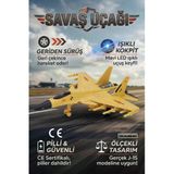 J-15 Savaş Uçağı Oyuncak Işıklı Çek Bırak Maket Jet 23 Cm - Piller Dahil