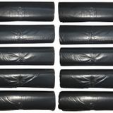 J-250 Jumbo Boy Çöp Poşeti 80x110 Cm 90 Lt 10'lu Rulo 10 Paket Siyah