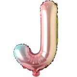 J Harf Gökkuşağı Folyo Balon16 İnç 36 cm