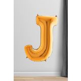 J Harfi Folyo Balon Gold 100 Cm 40 İnç 1 Metre Altın