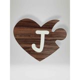 J Harfi (Sol Parça) – Ahşap Puzzle Kalp Harf Magnet – Buzdolabı Süsü – İkili Uyumlu (kod:1013)