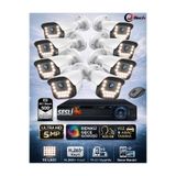 J-TECH 5MP Sesli 9090 iP Renkli Gece Görüşlü 8 Li 500GB Akıllı Güvenlik Kamera Seti – Yüz ve Araç Ta