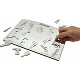 J Toyss Jtoys Çocuklar Için Ahşap Tamir Seti Puzzle – Ingilizce Kelime Öğrenimi ve El-Göz Koordinasyonu Oyuncak