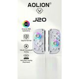J20 Hall Efect Kablosuz Oyun Kolu-Sağ/sol Ikili Set- Switch/pc Uyumlu - Beyaz