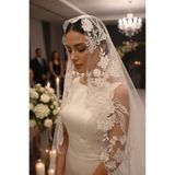JABO WEDDİNG HOUSE GELİN RAHİBE DUVAĞI GÜPÜR DANTEL 2 METRE UZUNLUĞUNDA TARAKLI