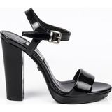 Jabotter Daff Siyah Rugan 13 cm Platform Topuklu Ayakkabı