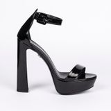 Jabotter Desire Siyah Rugan 14 cm Platform Topuklu Ayakkabı