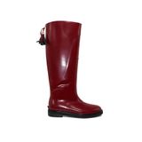 Jabotter Lorna Deri Düz Çizme,Bordo 38