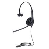 Jabra Biz 1500 Quick Disconnect On-Ear Mono Headset - Kablolu Kulaklık, Gürültü Önleyici Mikrofon ve Ses Başak Koruması, Masa Telefonları için, Siyah