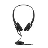 Jabra Engage 40 kablolu stereo kulaklık, gürültü azaltıcı 2 mikrofon teknolojisi ve USB-A kablosu, ultra hafif, Zoom ve Unify gibi önde gelen tüm UC platformlarıyla uyumlu, siyah