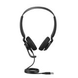 Jabra Engage 50 II kablolu stereo kulaklık, gürültü azaltıcı 3 mikrofon teknolojisi ve USB-A kablosu, ultra hafif, Zoom & Unify gibi önde gelen tüm UC platformlarıyla uyumlu, siyah