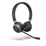 Jabra Evolve 65 SE Kablosuz Stereo Kulaklık - Gürültü Önleyici Mikrofonlu Bluetooth Kulaklık, Uzun Ömürlü Pil ve Çift Bağlantı - MS Teams Sertifikalı - Siyah, 6599-833-309