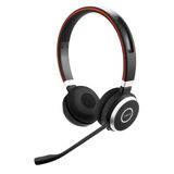 Jabra Evolve 65 SE Link380a UC Stereo, KOBİ, Gürültü Önleyici Mikrofon, Uzun Ömürlü Pil ve Çift Bağlantılı Bluetooth Kulaklık - diğer tüm platformlarla çalışır - Siyah