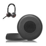 Jabra Evolve 75 75+ 75 UC / 75 MS Kulaklık için Yedek Kulak Pedleri, Yüksek Yoğunluklu Gürültü Yalıtım Köpüğü ile Kulak Pedleri, Yumuşak Protein Kauçuk Deriden Üretilmiştir - Siyah