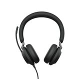Jabra Evolve2 40 PC Kulaklık - Gürültü Önleyici UC Sertifikalı Stereo Kulaklıklar 3 Mikrofon Çağrı Teknolojisi – USB-C Kablosu – Siyah