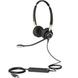 Jabra Q711383 Biz 2400 II Duo USB Çağrı Merkezi Kablo Kulaklığı UC/Yumuşak Telefonlar/USB Masa Telefonları, Denetleyici Programlanabilir Tuşlar, Gürültü Önleme, Siyah