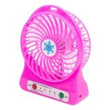 Jacarsman Mini Şarjlı Fan Vantilatör Masaüstü 3 Kademeli Soğutucu Sessiz Şarjlı Vantilatör Fan Masaüstü Vantilatör Fan - Pembe