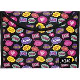Jacbag A4 Çıtçıtlı Dosya Çanta Renkli, Suya Dayanıklı ve Hafif Tasarım - Açık Mor - Pembe