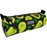 Jacbag Avokado Yeşil Kız Çocuk Tek Gözlü Silindir Kalemlik - Kalem Kutusu - Açık Yeşil
