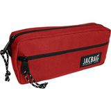 Jacbag Çift Fermuarlı Kırmızı Kız Çocuk Kalem Kutusu