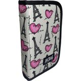 Jacbag Cover -Sert Kapaklı Lastikli Kalem Kutusu - Açık Pembe - Gri