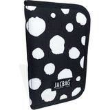 Jacbag Cover -Sert Kapaklı Lastikli Kalem Kutusu - Beyaz - Siyah