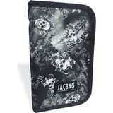 Jacbag Cover -Sert Kapaklı Lastikli Kalem Kutusu - Gri - Siyah - Beyaz