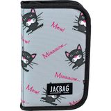 Jacbag Cover -Sert Kapaklı Lastikli Kalem Kutusu - Gri - Siyah