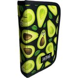 Jacbag Cover -Sert Kapaklı Lastikli Kalem Kutusu - Kahve - Sarı