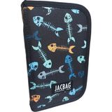 Jacbag Cover -Sert Kapaklı Lastikli Kalem Kutusu - Mavi - Gri
