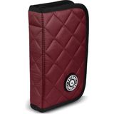 Jacbag Cover Soft-Sert Kapaklı Ayraçlı Kapitone Kalem Kutusu - 1 Adet - Bordo
