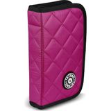 Jacbag Cover Soft-Sert Kapaklı Ayraçlı Kapitone Kalem Kutusu - 1 Adet - Pembe