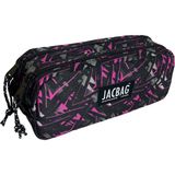 Jacbag Dual Pouch-İki Bölmeli Kalem Kutusu - Açık Pembe - Gri