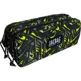 Jacbag Dual Pouch-İki Bölmeli Kalem Kutusu - Açık Sarı - Siyah