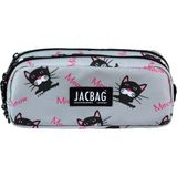 Jacbag Dual Pouch-Iki Bölmeli Kalem Kutusu - Gri - Siyah