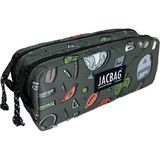 Jacbag Dual Pouch-İki Bölmeli Kalem Kutusu - Gri - Turuncu