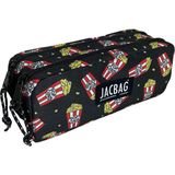 Jacbag Dual Pouch-İki Bölmeli Kalem Kutusu - İndigo - Fuşya
