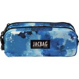 Jacbag Dual Pouch-Iki Bölmeli Kalem Kutusu - Mavi - Beyaz