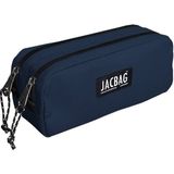Jacbag Dual Pouch İki Bölmeli Kalem Kutusu Su Geçirmez 100 Kalem Kapasiteli Modern Tasarım - Lacivert