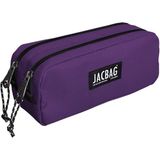 Jacbag Dual Pouch Kalem Kutusu Mor Hafif ve Taşınabilir 100 Kalem Kapasitesi ile Ofis Uyumlu