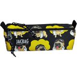 Jacbag Dual Prıme-Çift Bölmeli Üçgen Tip Kalem Kutusu - Antrasit - Neon Sarı